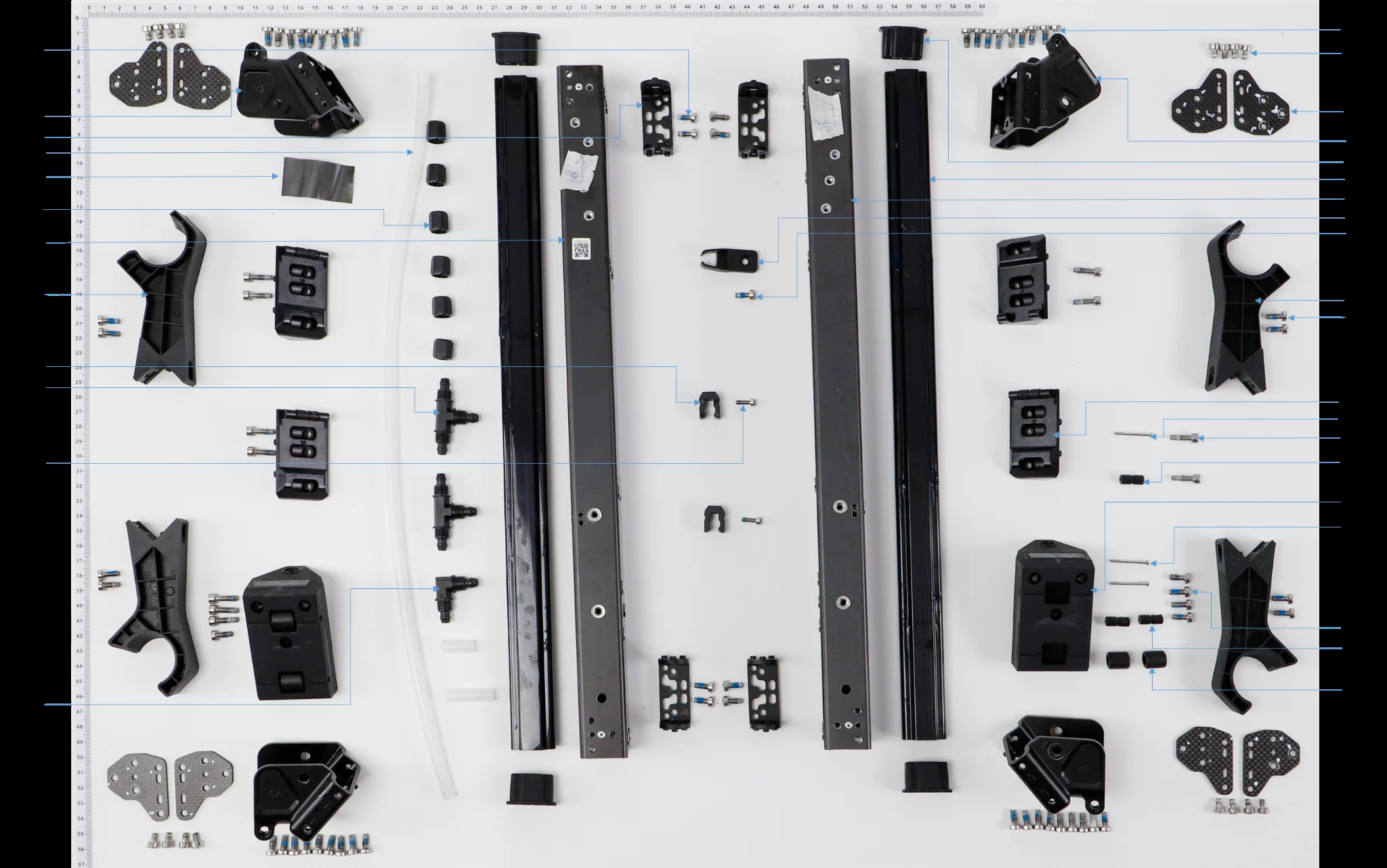 Diagrama de partes Bastidor central DJI Agras T10
