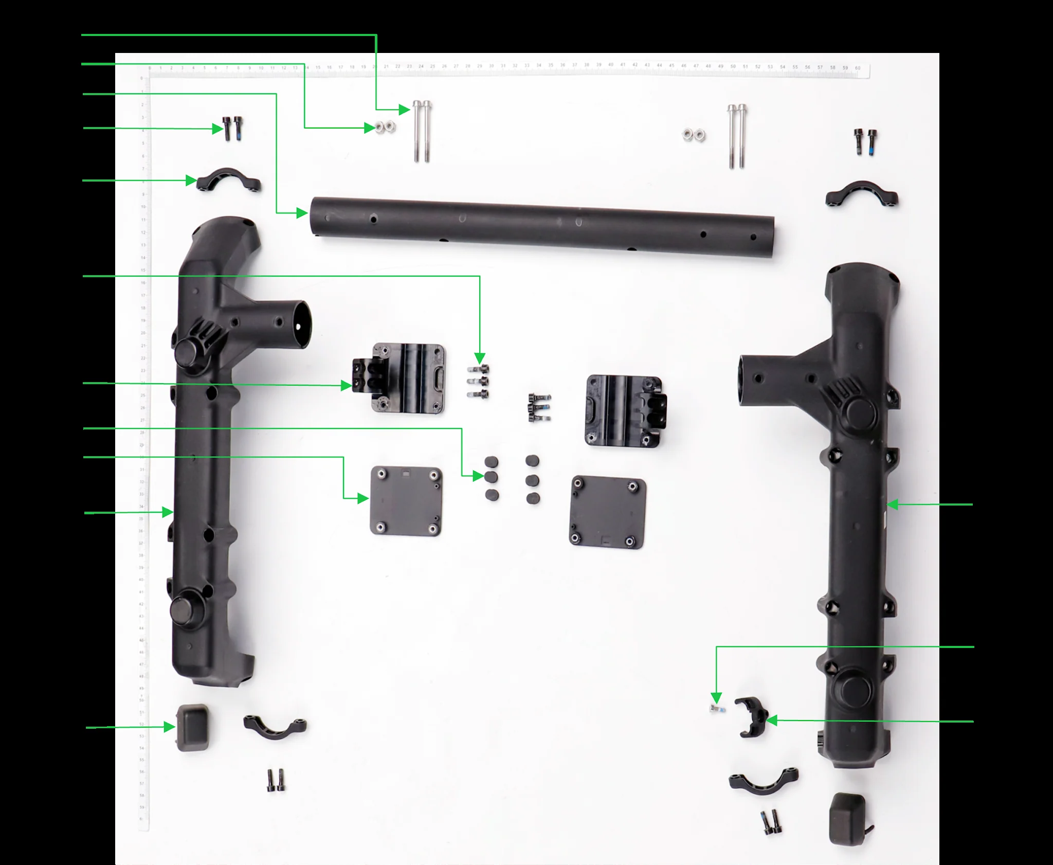 Diagrama de partes Módulo de estructura DJI Agras T100