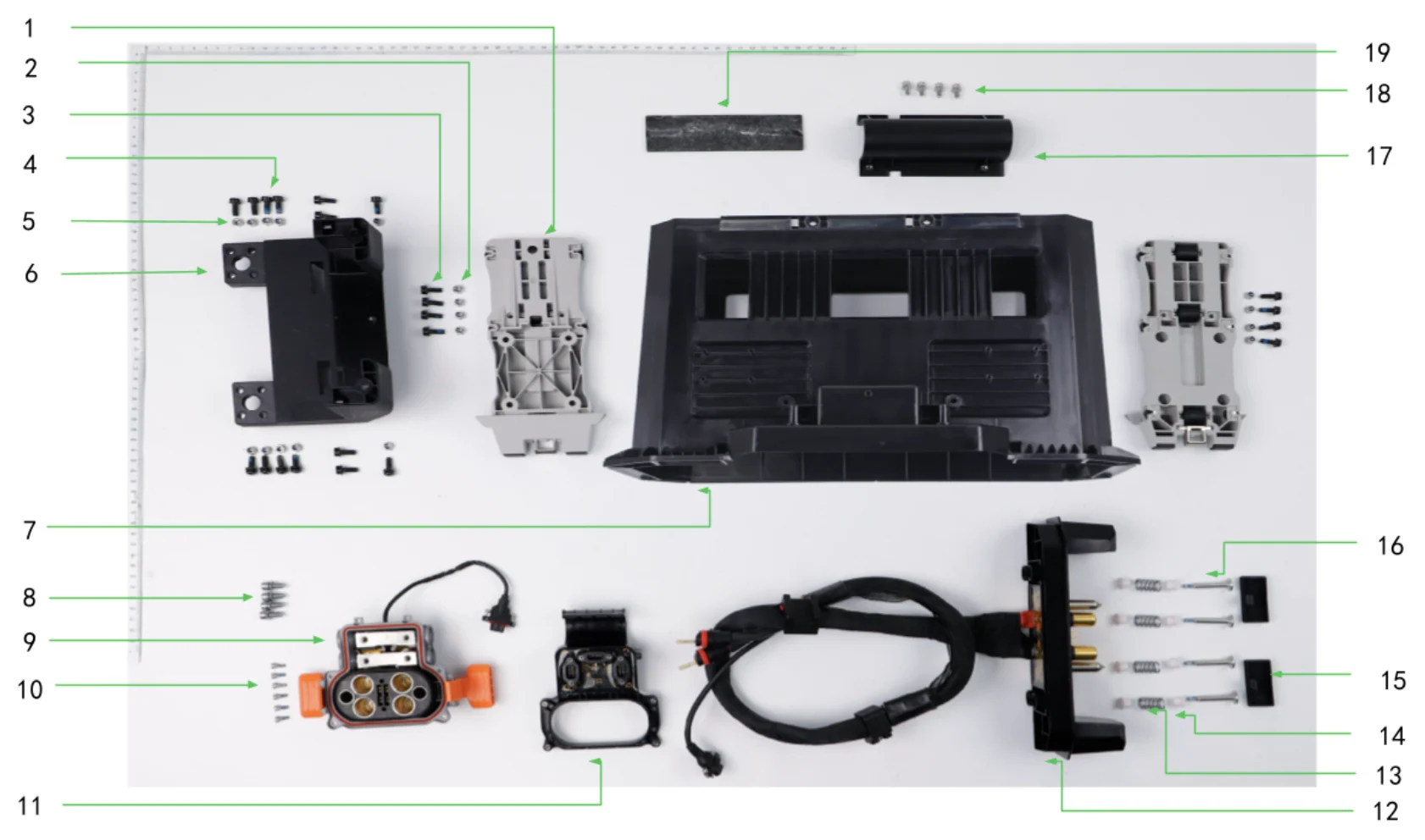 Diagrama de partes Compartimento de batería DJI Agras T100