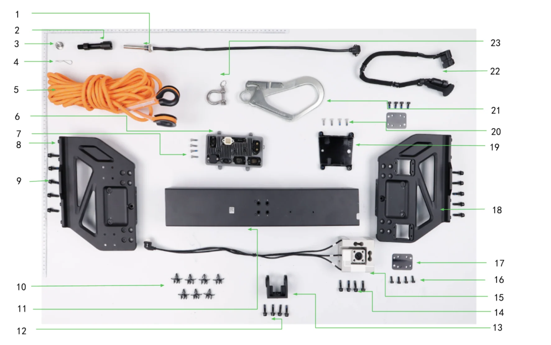 Diagrama de partes Sistema de elevación DJI Agras T100