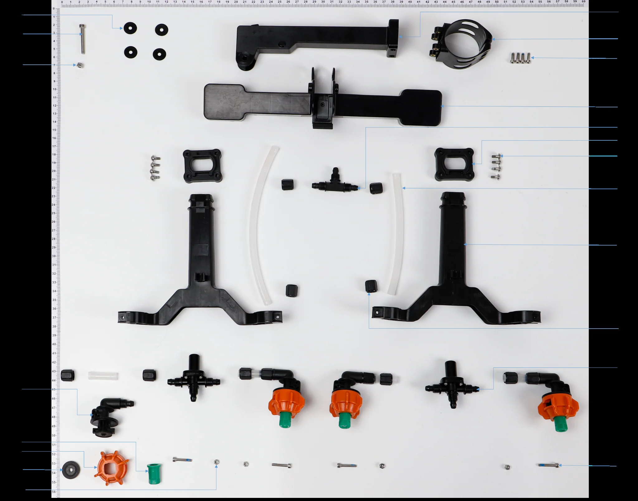 Diagrama de partes Aspersión para frutales DJI Agras T30