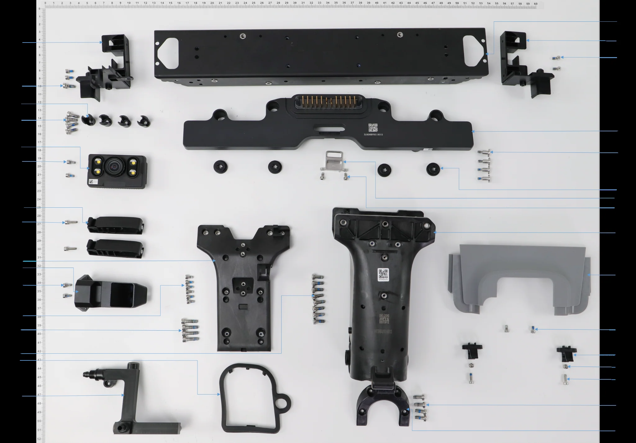 Diagrama de partes Bastidor trasero DJI Agras T30