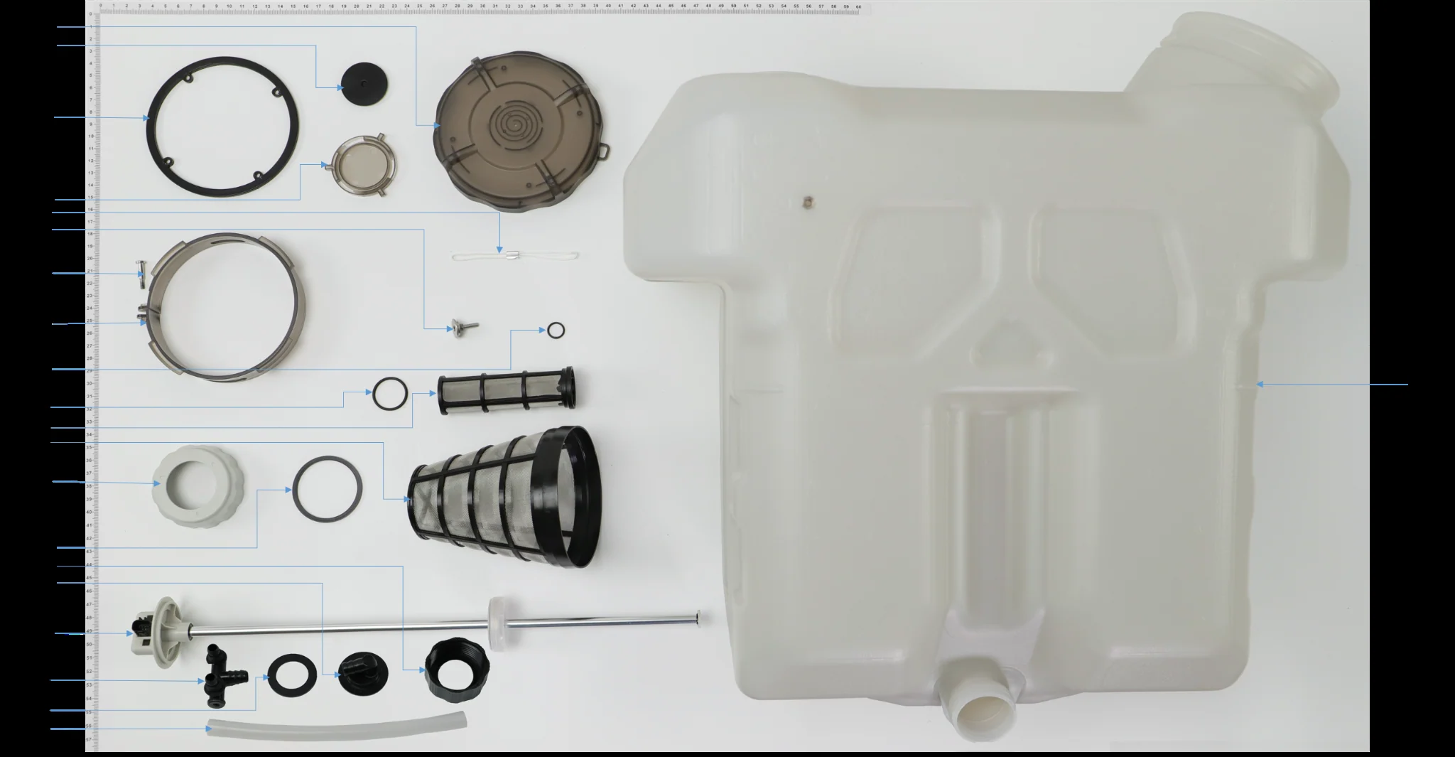 Diagrama de partes Tanque de pulverización DJI Agras T30