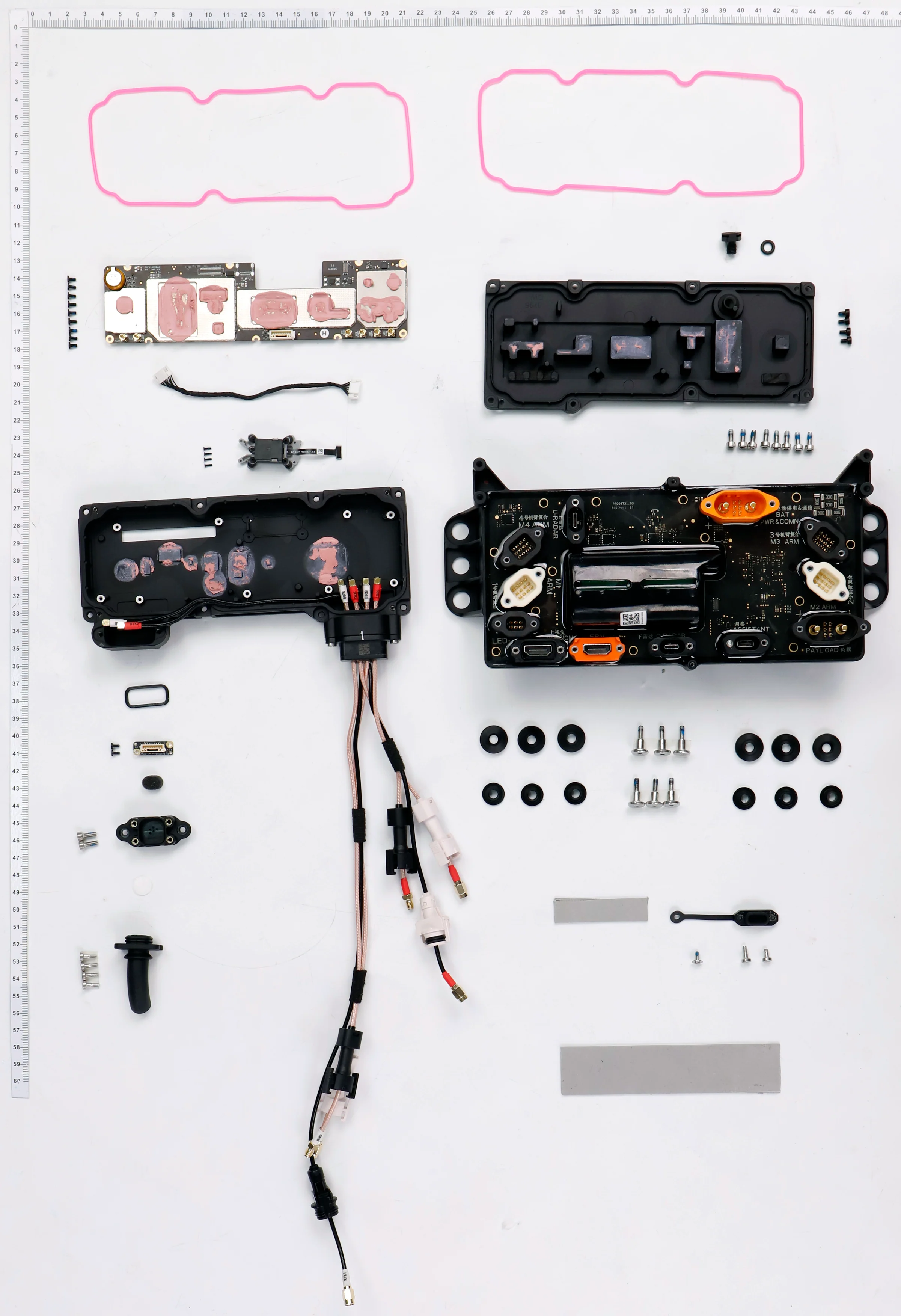 Diagrama de partes Módulo de control de aviónica DJI Agras T70P
