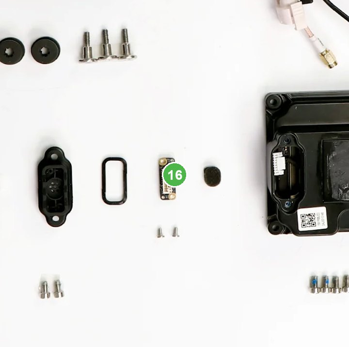 Módulo Barómetro - T50 señalada con el número 16 en el diagrama de despiece del DJI Agras T25