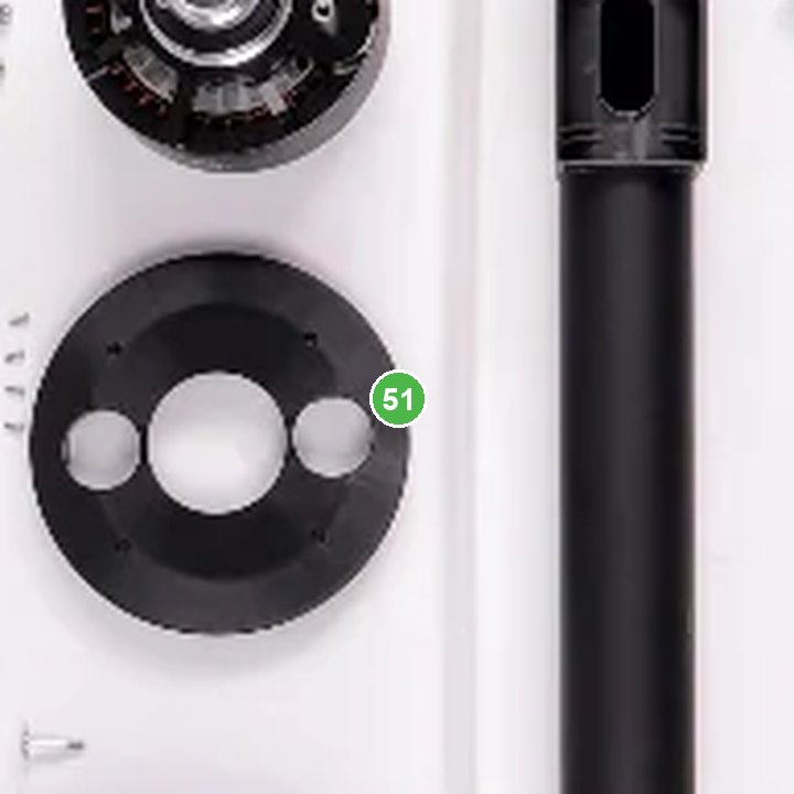 Brazo Aluminio M3 T20P señalada con el número 51 en el diagrama de despiece del DJI Agras T20P