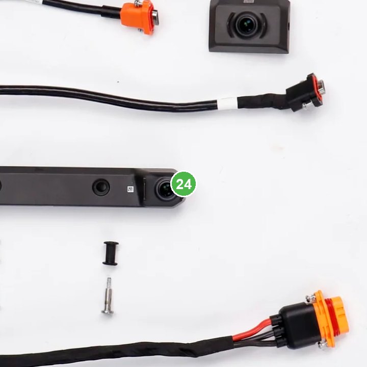 Sensor de Ojo de Pez Binocular (Incluye Cable de Señal) señalada con el número 24 en el diagrama de despiece del DJI Agras T70P