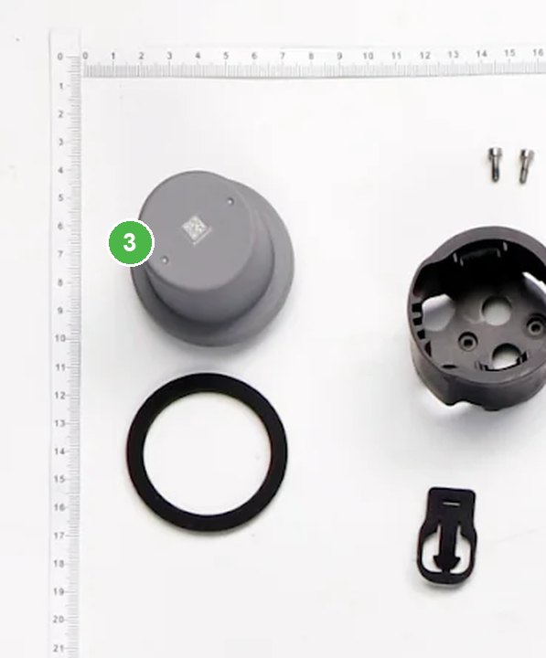 Módulo de Antena RTK señalada con el número 3 en el diagrama de despiece del DJI Agras T100