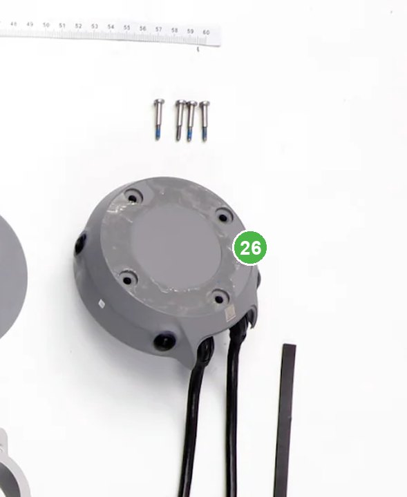 Módulo de Sensor de Visión de Ojo de Pez Cuadruple señalada con el número 26 en el diagrama de despiece del DJI Agras T100