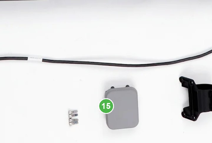 Módulo de Radar Trasero señalada con el número 15 en el diagrama de despiece del DJI Agras T100