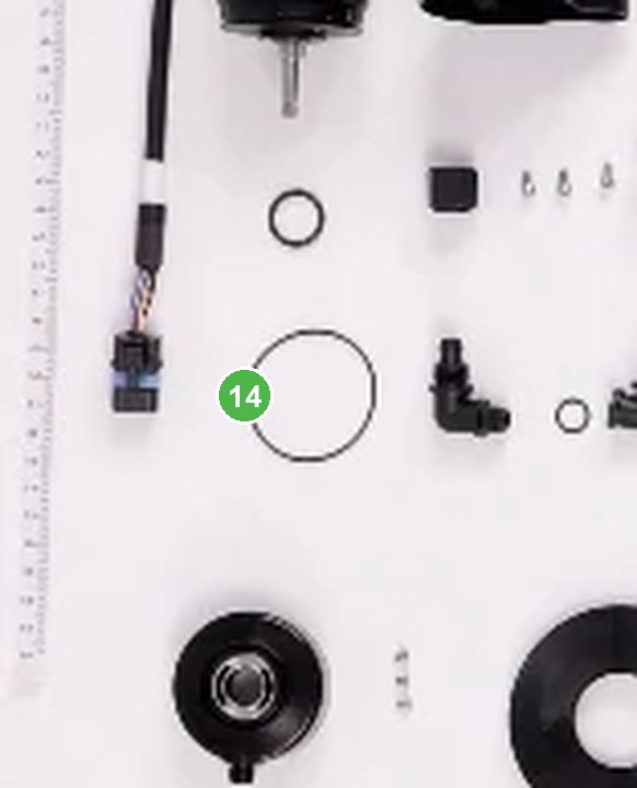 Oring Motor de Bomba - T40 señalada con el número 14 en el diagrama de despiece del DJI Agras T20P