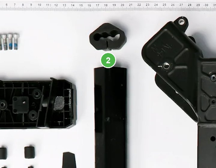 Tapón de Goma del Tubo del Cable - T50 señalada con el número 2 en el diagrama de despiece del DJI Agras T25