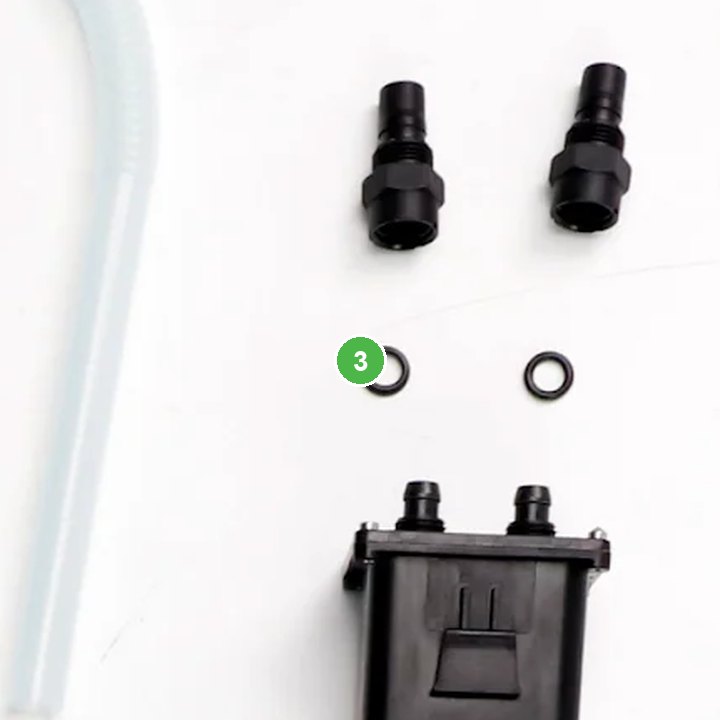 Anillo de Sellado del Adaptador del Medidor de Flujo señalada con el número 3 en el diagrama de despiece del DJI Agras T100