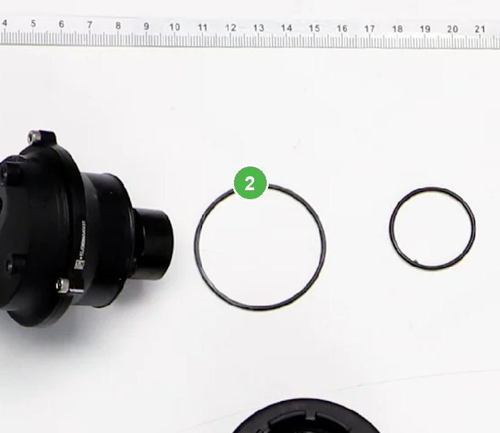 Anillo de Sellado del Motor (Diámetro Exterior = 46.8 mm) señalada con el número 2 en el diagrama de despiece del DJI Agras T100