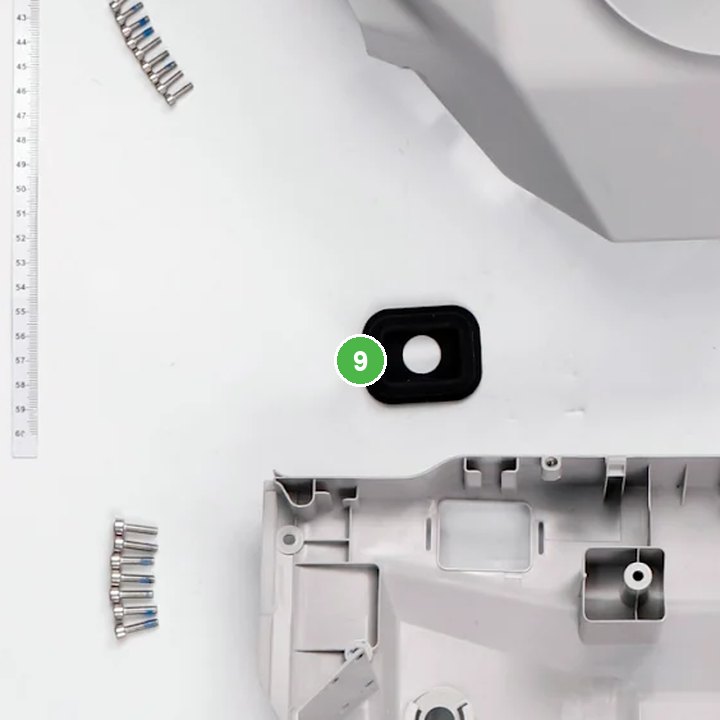 Tope de Goma para Cables señalada con el número 9 en el diagrama de despiece del DJI Agras T100