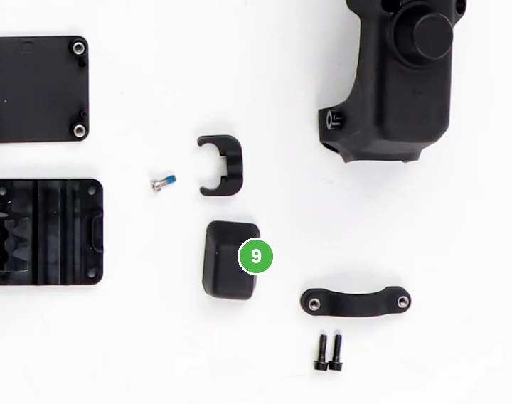 Almohadilla Anticolisión señalada con el número 9 en el diagrama de despiece del DJI Agras T100