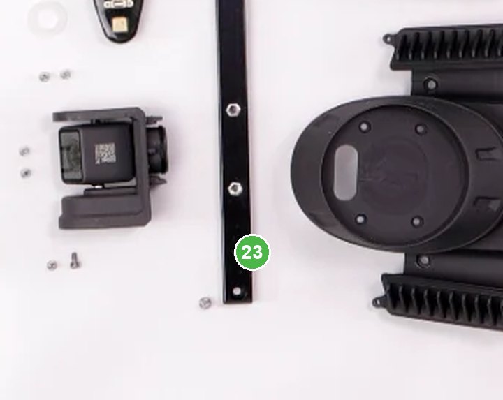 Soporte de Base de Radar Omnidireccional T40 señalada con el número 23 en el diagrama de despiece del DJI Agras T40