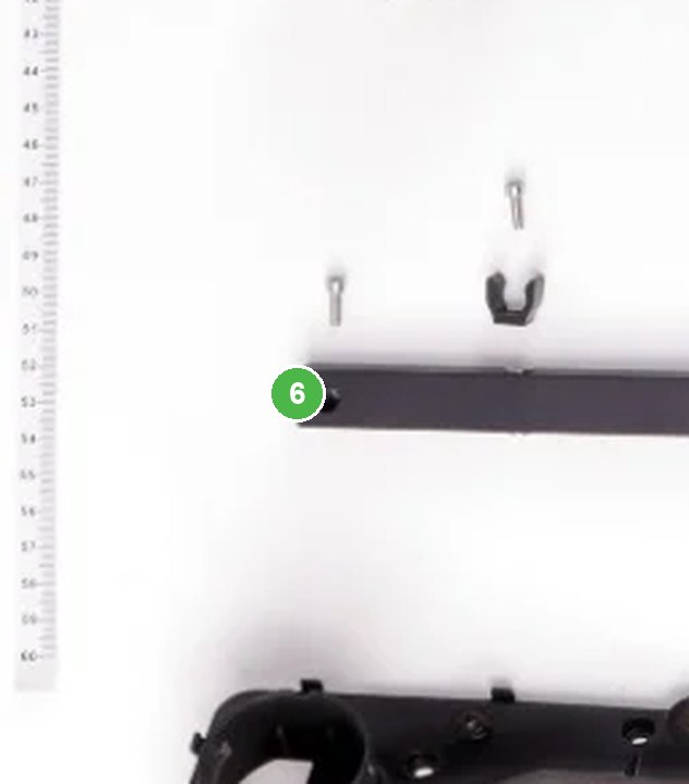Marco Cruzado Posterior - T40/T20P señalada con el número 6 en el diagrama de despiece del DJI Agras T20P
