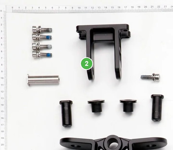 Base de Abrazadera de Hélice señalada con el número 2 en el diagrama de despiece del DJI Agras T70P