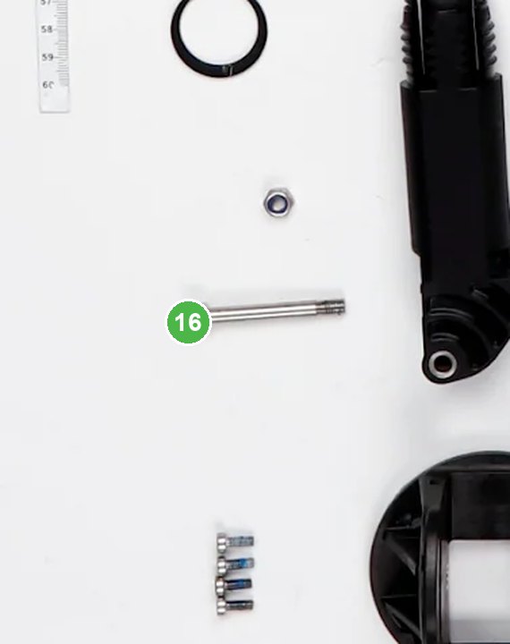 Eje de Lanza Pulverizadora señalada con el número 16 en el diagrama de despiece del DJI Agras T100