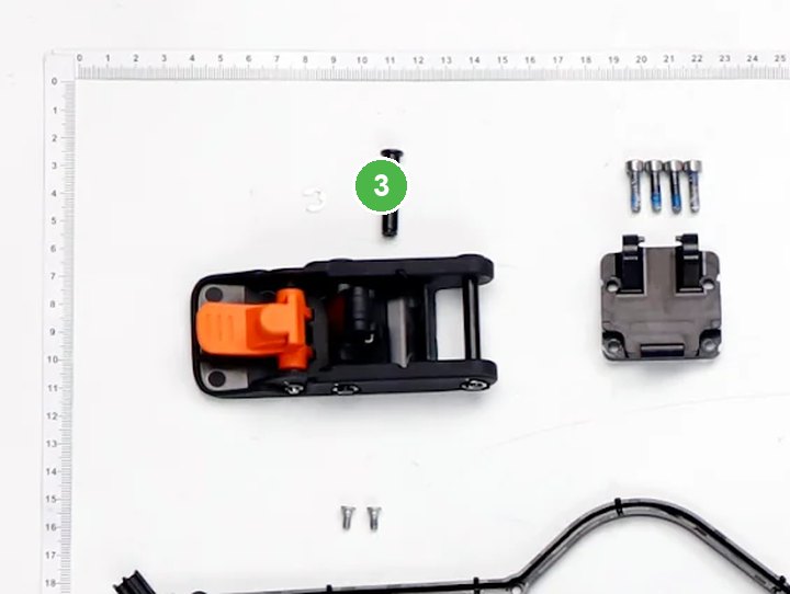 Eje del Pasador (29,7 mm) señalada con el número 3 en el diagrama de despiece del DJI Agras T100