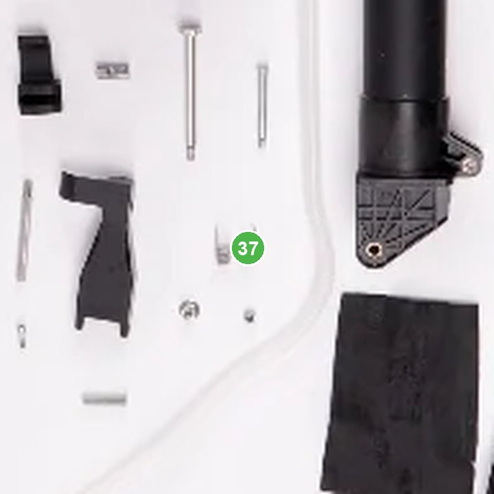 Resorte Seguro Brazo - T40/T20P señalada con el número 37 en el diagrama de despiece del DJI Agras T20P