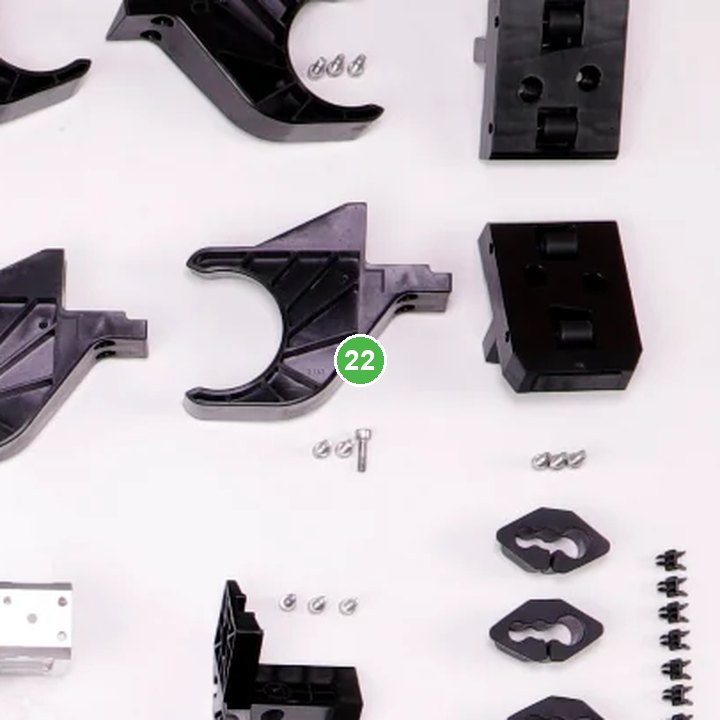Sujeta Brazo Lh - T40 señalada con el número 22 en el diagrama de despiece del DJI Agras T40