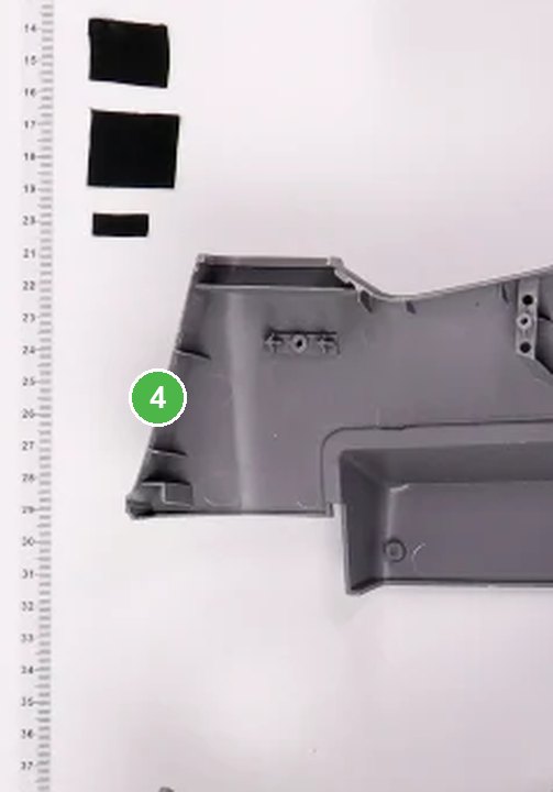 Carcasa Inferior Delantera - T40 señalada con el número 4 en el diagrama de despiece del DJI Agras T20P