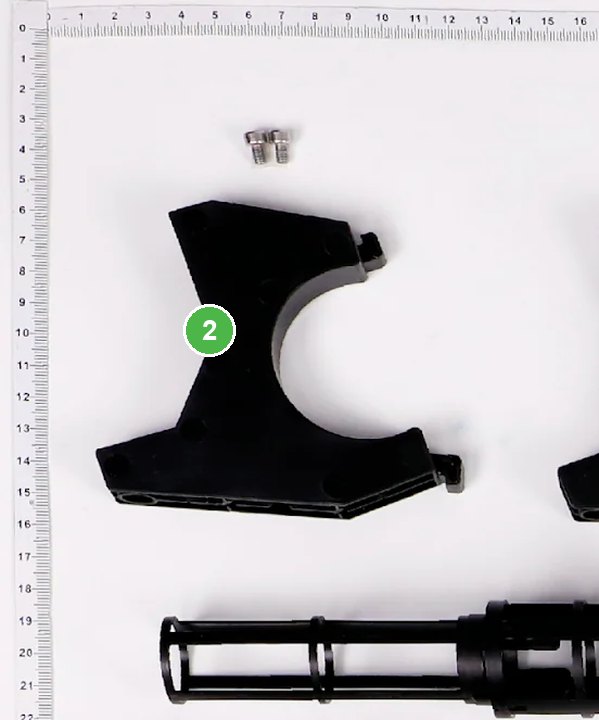 Soporte de Bomba de Impulsor - T25/T25P/T50 señalada con el número 2 en el diagrama de despiece del DJI Agras T25
