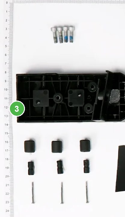 Soporte de Batería Rh - T25/T50 señalada con el número 3 en el diagrama de despiece del DJI Agras T25