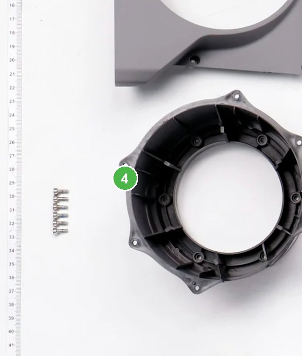 Soporte de Base de Radar Delantero señalada con el número 4 en el diagrama de despiece del DJI Agras T70P