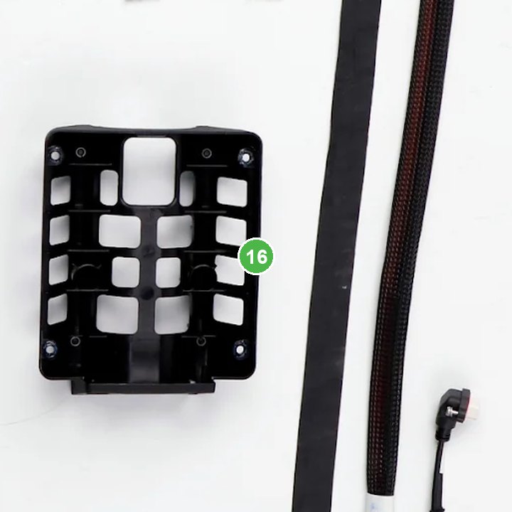 Base ESC del Brazo de la Aeronave señalada con el número 16 en el diagrama de despiece del DJI Agras T100