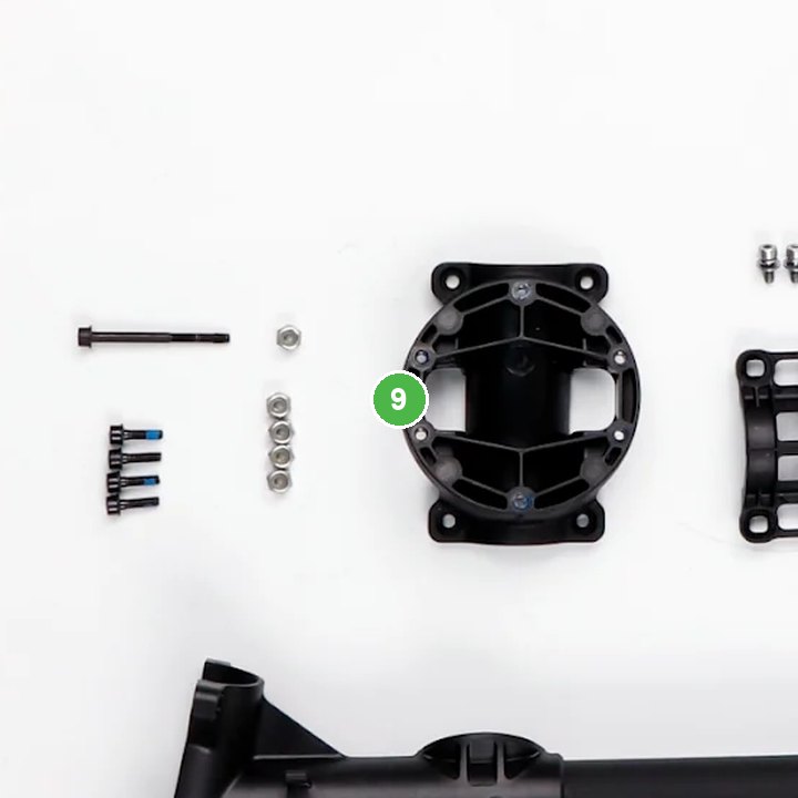 Conector de Lanza de Pulverización del Tren de Aterrizaje señalada con el número 9 en el diagrama de despiece del DJI Agras T100