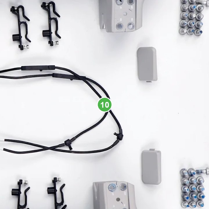Abrazadera de Cable de Fuselaje señalada con el número 10 en el diagrama de despiece del DJI Agras T100