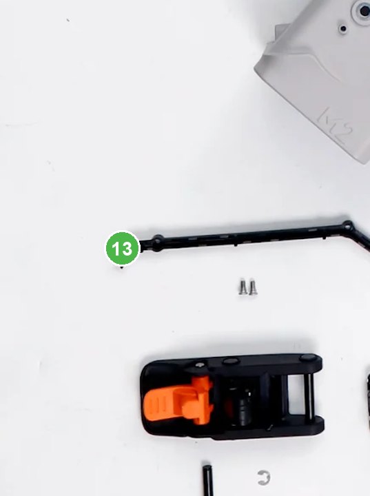 Abrazadera de Cable SDR B1 señalada con el número 13 en el diagrama de despiece del DJI Agras T100