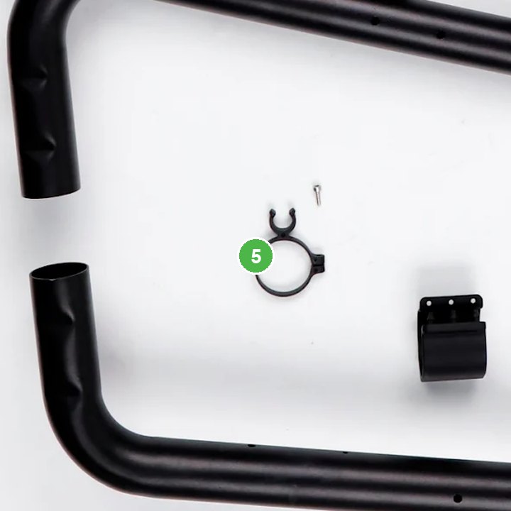 Abrazadera B para el Cable de Carga Útil del Tren de Aterrizaje señalada con el número 5 en el diagrama de despiece del DJI Agras T100