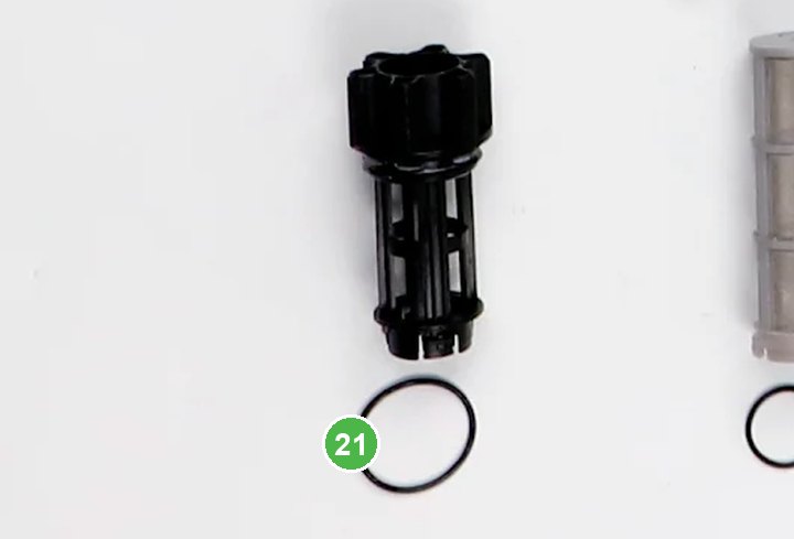 Anillo de Goma del Filtro del Tanque de Pulverización señalada con el número 21 en el diagrama de despiece del DJI Agras T100