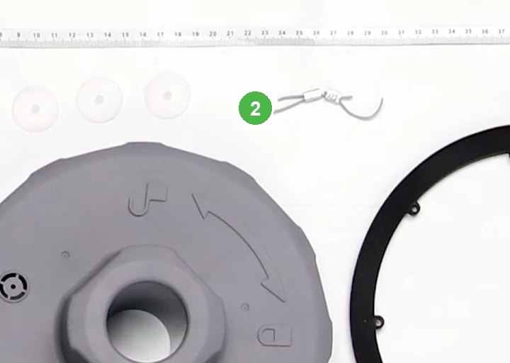 Cordón para Tanque de Pulverización señalada con el número 2 en el diagrama de despiece del DJI Agras T100