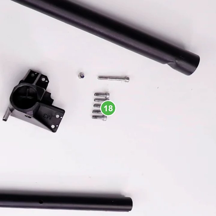 Tornillo (M40-HC01510056-070039-5103-Y) - T50 señalada con el número 18 en el diagrama de despiece del DJI Agras T25
